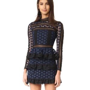 Self portrait style Star Lace Pattern mini dress!✨